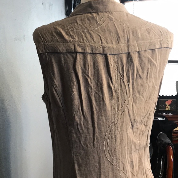 NWOT sleeveless tunic dress double zip Large chic - Picture 5 of 8